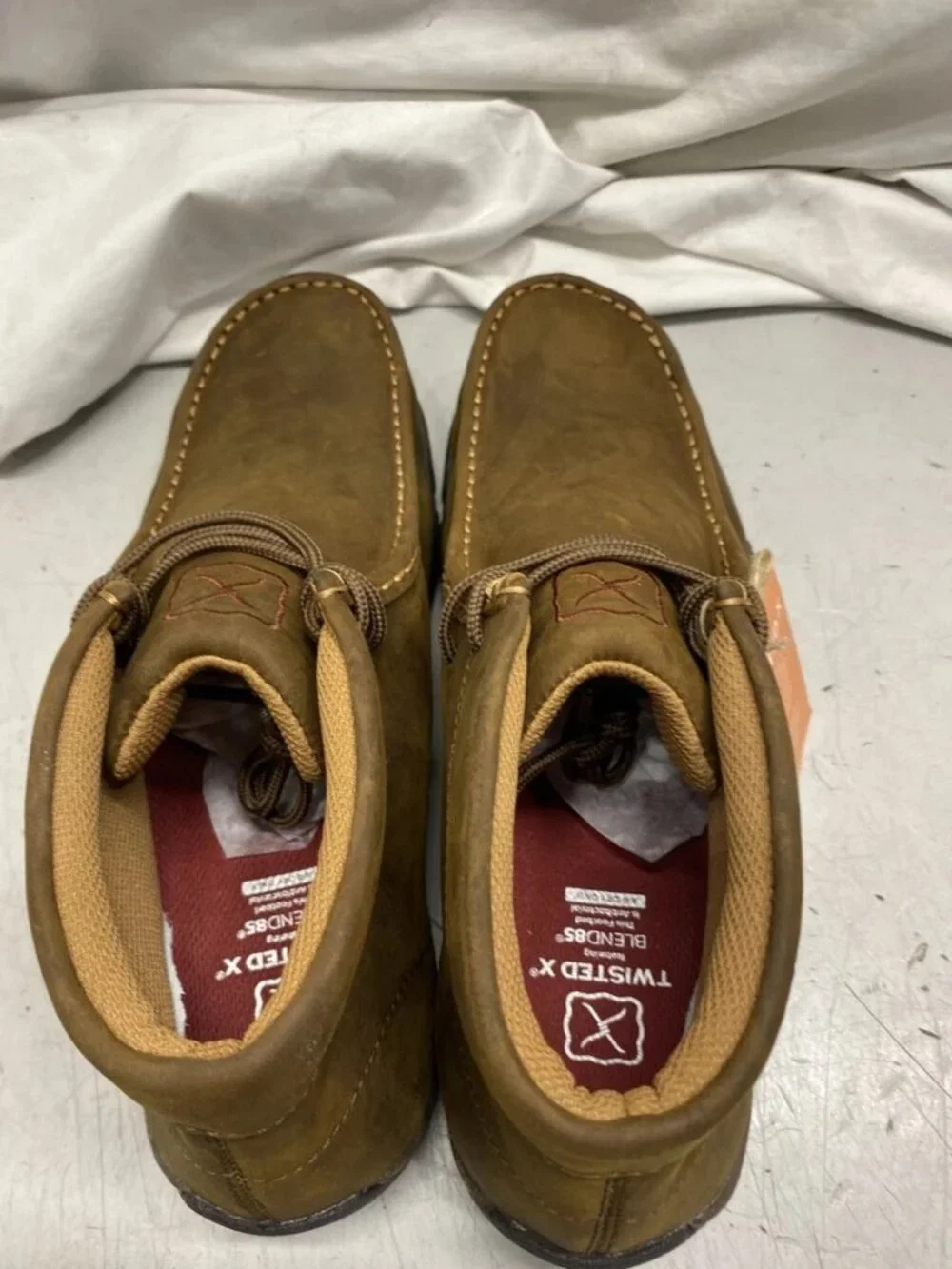 Twisted X Brown Work Chukka Shoes Steel Toe Men's US M10W